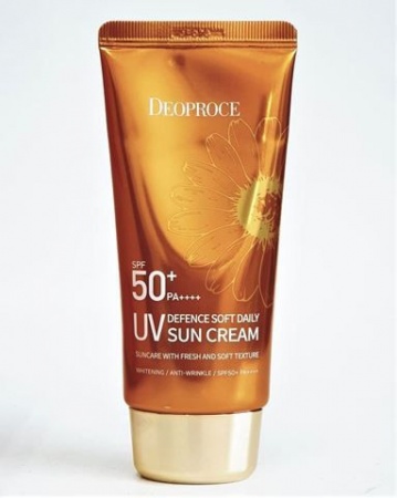фотоDEOPROCE Солнцезащитный крем для лица и тела - UV Defence Soft Daily Sun Cream SPF50+/PA+++ бьюти сизон