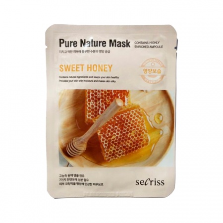 фото anskin secriss тканевая маска сладкий мед - pure nature mask sweet honey beauty