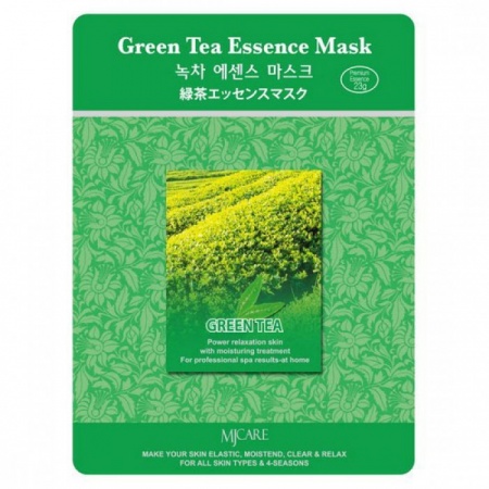 фото mijin маска тканевая зеленый чай - green tea essence mask 23гр beauty