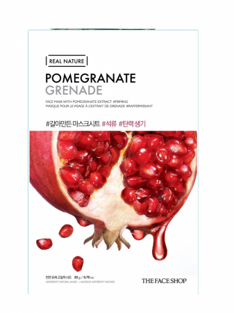 фото the face shop тканевая маска гранат - real nature mask sheet pomegranate beauty