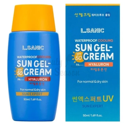 L.SANIC Гель-крем солнцезащитный водостойкий Waterproof Cooling Sun Gel-Cream Hyaluron SPF50 PA++++