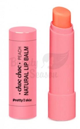 Pretty Skin Бальзам для губ с экстрактом персика Choc Chok Natural Lip Balm Peach