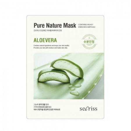 Anskin Secriss Тканевая маска Алоэ вера - Pure Nature Mask Aloevera