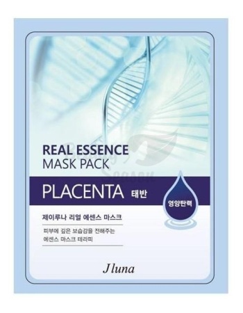 J Luna Тканевая маска с Плацентой Real Essence Mask Pack Placenta