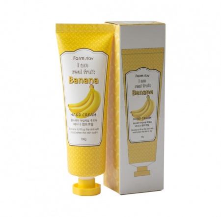 FARMSTAY Крем для рук с экстрактом банана -  I am Real Fruit Banana Hand Cream 100 g 