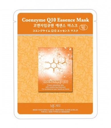 MIJIN Маска тканевая коэнзим - MJ Care Coenzyme Q10 Essence Mask 23гр