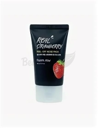 FarmStay Маска-пленка с экстрактом клубники для носа Real Strawberry Peel-Off Nose Pack
