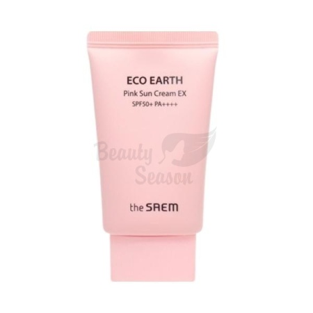 The SAEM Крем Солнцезащитный - Eco Earth Pink Sun Cream 50g